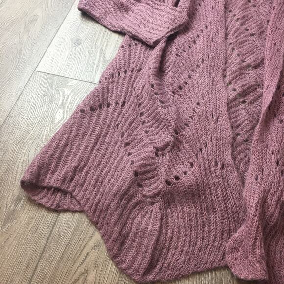 Soft Surroundings Cardigan Mauve Dusty Purple Open Sweater XLP - Picture 3 of 7